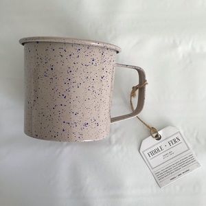 Fiddle + Fern Enamel Mug Brand New